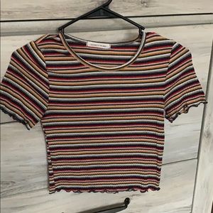 Striped colorful short sleeve shirt